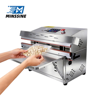 Machine à vide externe de bureau commerciale, extracteur d'air électrique, scelleuse sous vide pour aliments, produits chimiques et marchandises, Minssine EV-620