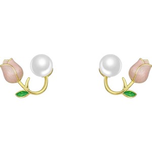 Sweet Tulip Pearl Un par de pendientes para ambos oídos, un diseño sofisticado y exclusivo que es versátil y adecuado para chicas. - Product Image 6