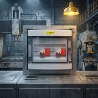 Boîtier de Combinaison PV 450V DC 2 Entrées 2 Sorties 2 Chaînes Solaire en Acier Argenté et ABS, Boîtier de Distribution Extérieur Étanche IP65