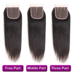 Nuevo Producto en Oferta, Hermoso Cabello Brasileño Liso y con Ondas Naturales con Cierre de Encaje Transparente 4x4, Cierre de Encaje Económico al por Mayor - Product Image 6