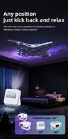 Projecteur portable rotatif Anxin A53, projecteur vidéo, double crâne, mise au point automatique, projecteur 4K avec écran tactile intelligent