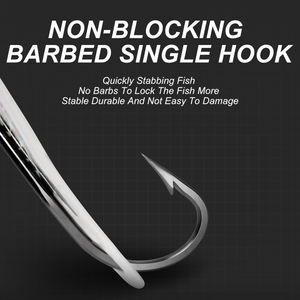 TGD Best 99 #   Cuillère de pêche à la traîne en métal, leurre de pêche type drone, <span class=keywords><strong>hameçon</strong></span> simple, divers types, acier inoxydable 316 - Product Image 5