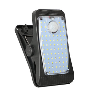 Lampe solaire à clip 73 LED, lumière murale extérieure étanche à induction, détecteur de mouvement humain, éclairage de clôture - Product Image 1