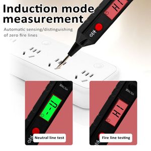 Temassız voltmetre aralık AC 12 ~ 300V nötr ve canlı hat test cihazı elektrik test cihazı ile bir açıklama Alar - Product Image 3