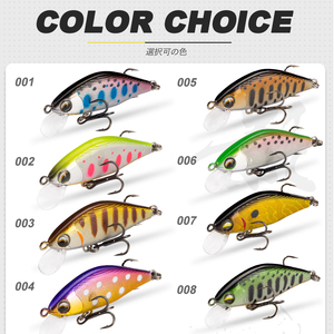 Leurre Minnow coulant 45 mm 4g, micro-appât artificiel dur, wobbler avec hameçon d'origine pour la pêche à la <span class=keywords><strong>truite</strong></span>, au bar et en ruisseau - Fabricant - Product Image 5