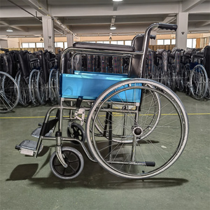 廉价轻便耐用可折叠手动轮椅价格，带老年人马桶 - Product Image 4
