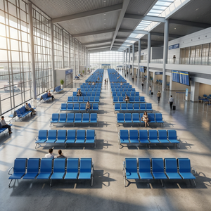 Fauteuil de <span class=keywords><strong>salon</strong></span> moderne en métal à 3 places pour aéroport, hôpital, clinique, banque, bureau fiscal et hall d'accueil - Vente en gros - Product Image 1