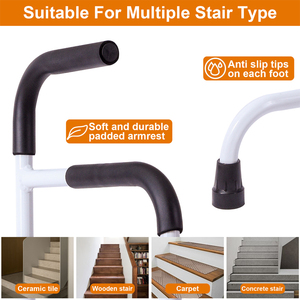 Andador con Asistencia para Subir Escaleras de Altura Ajustable y Fácil Instalación, Muletas para Personas Mayores, Pasamanos para Escaleras, Andador con Ruedas para Subir Escaleras - Product Image 5