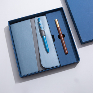 Custom Tri-Fold Faux Leather Office Gift Set Personalized Corporate Stationery Organizer With Multiple Compartments - Product Image 1