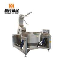 Marmite de cuisson planétaire chauffée au gaz, machine automatique pour la préparation de base de sauce chili et de fondue, avec contrôle de la température