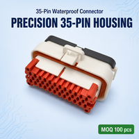 Connecteur de faisceau de câbles étanche automobile Lanshuo 776164-2 IP67 250V femelle 35 broches avec coque PBT GF, pas de 4,0 mm, 17A