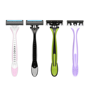 Maquinilla de Afeitar Manual Clásica con Tira Lubricante, 3 Cuchillas, Anti-Irritación, Afeitado Cómodo para Hombres - Product Image 1