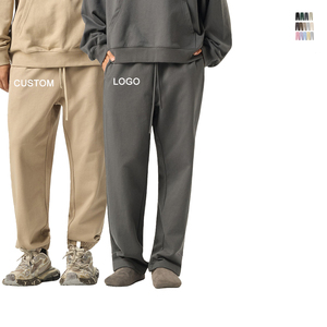 Custom Sweatpants Cotton Terry 400GSM Tracksuit Oversized Mens Hoodies Set With High Quality Sportswear Unisex Sweatpants - Product Image 1