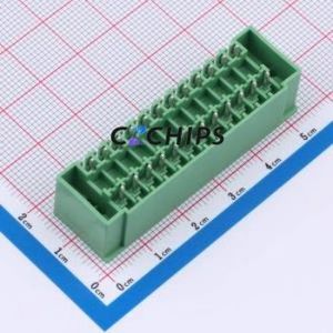 DB2EVHBM-3.5-2*12P-GN Plug-in Terminal Block Through hole,P=3.5mm Board-to-Board / Socket - Closed Screw Fixing 2x12P 3.5mm - Product Image 2