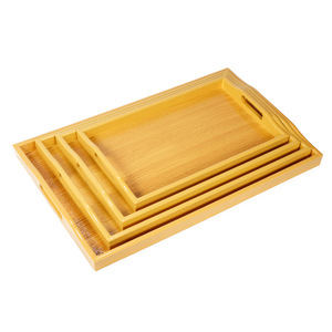 Double-sword round imitation wood Japanese <b>tray</b>, dessert plate, <b>tea</b> <b>tray</b>, sushi plate, sukiyaki, Japanese and Korean cuisine - Product Image 4