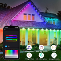 Méduse lumière extérieure permanente paysage vacances éclairage App contrôle RGBIC Pixel Point lumières adaptées à l'avant-toit de la famille