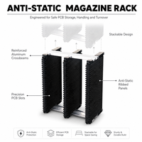 Rack de stockage antistatique modulaire personnalisé en plastique et aluminium pour circuits imprimés, à assembler sur mesure, 10 niveaux, capacité 5 kg, vente en gros