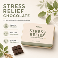 Barre de cacao fonctionnelle apaisante au magnésium et à la L-théanine à base de plantes pour le soulagement du stress – Collation bien-être quotidienne pour l'équilibre et la détente
