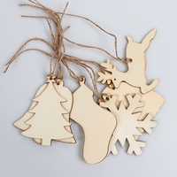 Tranches de bois naturel ovales et circulaires pour décorations de Noël DIY, découpées au laser, de haute qualité, modernes, à suspendre, pour cadeaux