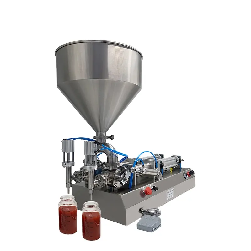 Machines de remplissage à haute viscosité 304 acier inoxydable trémie de surface Sauce épaisse distributeur de lotion pour le corps