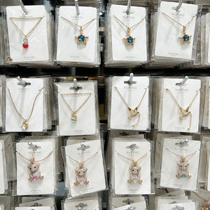 Collana da Donna Xuping Gioielli all'Ingrosso Placcata Oro con Catena a Maglie e Ciondoli di Perline Fiori Cuori Farfalle Perle Cristalli e Stile Tennis di Moda - Product Image 6