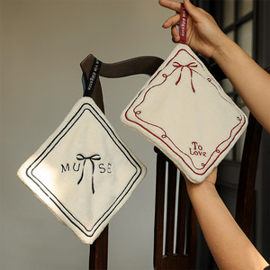 Muse Hand Towel Square Polyester Fiber Thickened Absorbent Kitchen Bath Towel Hangable For Kids - Product Image 1