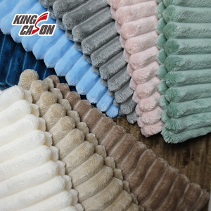 Kingcason Cô Gái Búp Bê Vải Vải 100% Polyester In Sọc Flannel Lông Cừu Hai Mặt Áo Khoác Và Chăn Sang Trọng Ấm Cúng Áo - Product Image 3