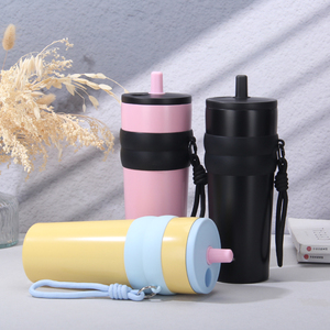 <span class=keywords><strong>Tasse</strong></span> <span class=keywords><strong>à</strong></span> <span class=keywords><strong>thé</strong></span> en acier inoxydable en gros d'usine avec une <span class=keywords><strong>tasse</strong></span> isolée sous vide de <span class=keywords><strong>grande</strong></span> capacité avec une paille, compagnon de café - Product Image 3