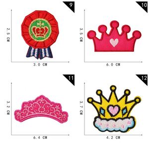 Kawaii Iron on Embroidery Felt Bowknot Crown Patches for Girl Bag Clothes - Product Image 4