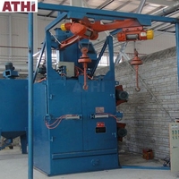 Machine de sablage pour pièces en acier moulé de type crochet ATHI avec contrôle PLC et garantie d'un an