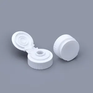 Wholesale White 38/400 Plastic Screw Flip Top Bottle Cap With Silicone Valve