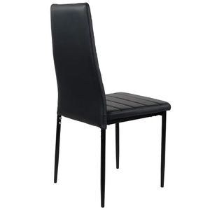 Free Sample Modern Room Dine Faux Genuine Leather High Back Luxury Industrial Restaurant Kitchen Dining <b>Dinning</b> <b>Chair</b> - Product Image 4