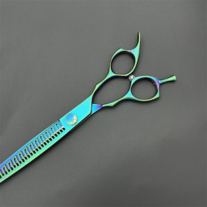 Tijeras de peluquería para mascotas de 7 pulgadas con dientes finos, de acero inoxidable, para cortar el pelo de perros, herramienta de belleza - Product Image 2