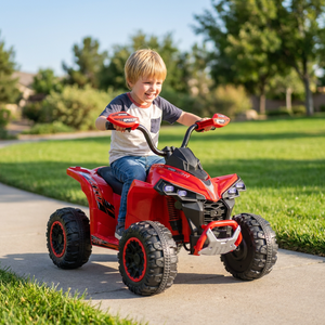 Cuatrimoto Eléctrica <span class=keywords><strong>para</strong></span> Niños de 12V con Baterí<span class=keywords><strong>a</strong></span>, Doble <span class=keywords><strong>Motor</strong></span>, Todoterreno, 4 Ruedas, Luces LED y Música - Product Image 1