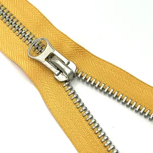 Nouveau Design Zipper Fabrication Fancy 8 # Fermeture éclair en métal à extrémité fermée colorée pour ClothesPopular