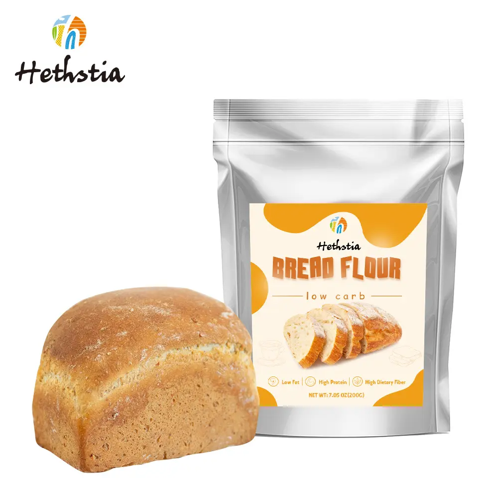 Hethstia protein cao chất xơ chế độ ăn uống cao dễ dàng để làm cho ngon Carb thấp Konjac Bột Bánh Mì tốt cho béo phì