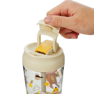 Sáng tạo in 16oz độc đáo ngoài trời lấy đi trẻ em của ưa thích màu hồng rõ ràng minh bạch Tritan cốc nhựa để uống với rơm - Product Image 4