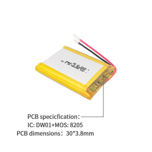แบตเตอรี่ UFX 803450 3.7V 1650mAh ลิเธียมโพลิเมอร์/ลิเธียมไอออน ทนความร้อนสูง ชาร์จได้ สำหรับอุปกรณ์อิเล็กทรอนิกส์ - Product Image 6
