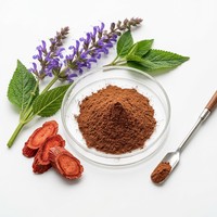 Extrait de Salvia Miltiorrhiza Naturel en Poudre 10% 20% Tanshinone IIA Qualité Alimentaire Extrait Aqueux HPLC