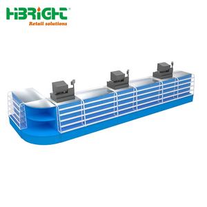 Loja de conveniência Simples Estilo de Aço de Madeira Equipamentos de Loja De Supermercado <span class=keywords><strong>Checkout</strong></span> Mesa de Caixa Contador - Product Image 6