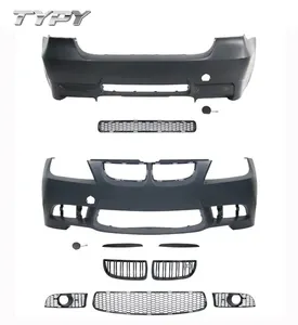 Car Modified Sedan Front Bumper Rear Bumper Grille and Side Skirts Body kit For BMW E90 2005-2008 Modified to M3 Bodykit