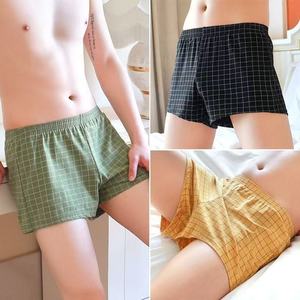 Pantalones Cortos <span class=keywords><strong>Aro</strong></span> para Hombre con Estampado a Cuadros, Corte Holgado, Transpirables, de Algodón, para Deportes en Casa y Uso Casual, al por Mayor - Product Image 2