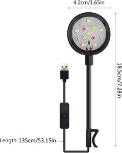 360 rotation <span class=keywords><strong>pas</strong></span> <span class=keywords><strong>cher</strong></span> rond USB petit mini clip longue durée Led <span class=keywords><strong>Aquarium</strong></span> lumière pour <span class=keywords><strong>aquarium</strong></span> plante grandir lampe - Product Image 2