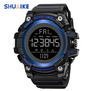 Montre sport numérique de luxe pour homme SHUAIKE en acier inoxydable avec affichage LED, bracelet en résine, résistance à l'eau 3ATM et chronomètre - Product Image 6