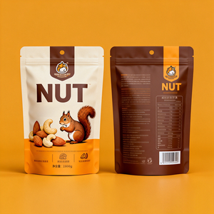 Sachets refermables personnalisés avec logo imprimé pour fruits secs, sachets en Mylar mat avec fermeture éclair pour mélange de noix, amandes, noix de cajou, en-cas - Product Image 4