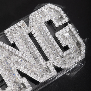 Kalung Rantai Cuban Link Emas Putih 9K 14K 18K ANSTER OEM ODM dengan Berlian Laboratorium VVS Bersertifikat IGI untuk Pria, Gaya Hip Hop, Model Iced Out - Product Image 3