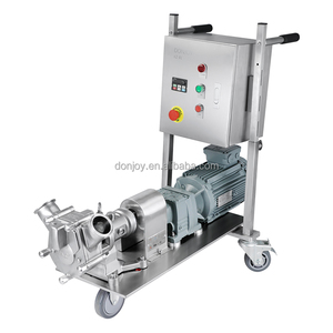 Pompe sinusoïdale DONJOY en acier inoxydable 316L hygiénique pour liquides alimentaires et boissons avec transfert de particules, avec moteur et <span class=keywords><strong>convertisseur</strong></span> de fréquence - Product Image 1