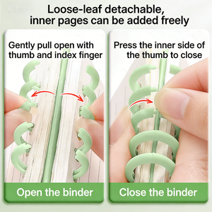 Blocco Note Portatile in Cartone da 80 Fogli con Chiusura in Plastica, Taccuino Piccolo Senza Fori in Metallo - Product Image 5