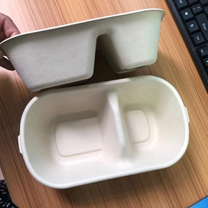 Disposable environmentally friendly meal box wheat straw sugar cane pulp meal box degradable packaging box