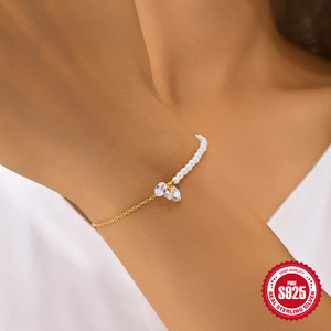 Necklace Interchangeable Irregular Zirconia 925 Pure <b>Silver</b> Chain <b>Charm</b> <b>Bracelet</b> - Product Image 4